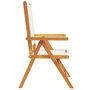 Voir la diapositive 5 : VIDAXL Chaises inclinables de jardin lot de 8 tissu et bois massif
