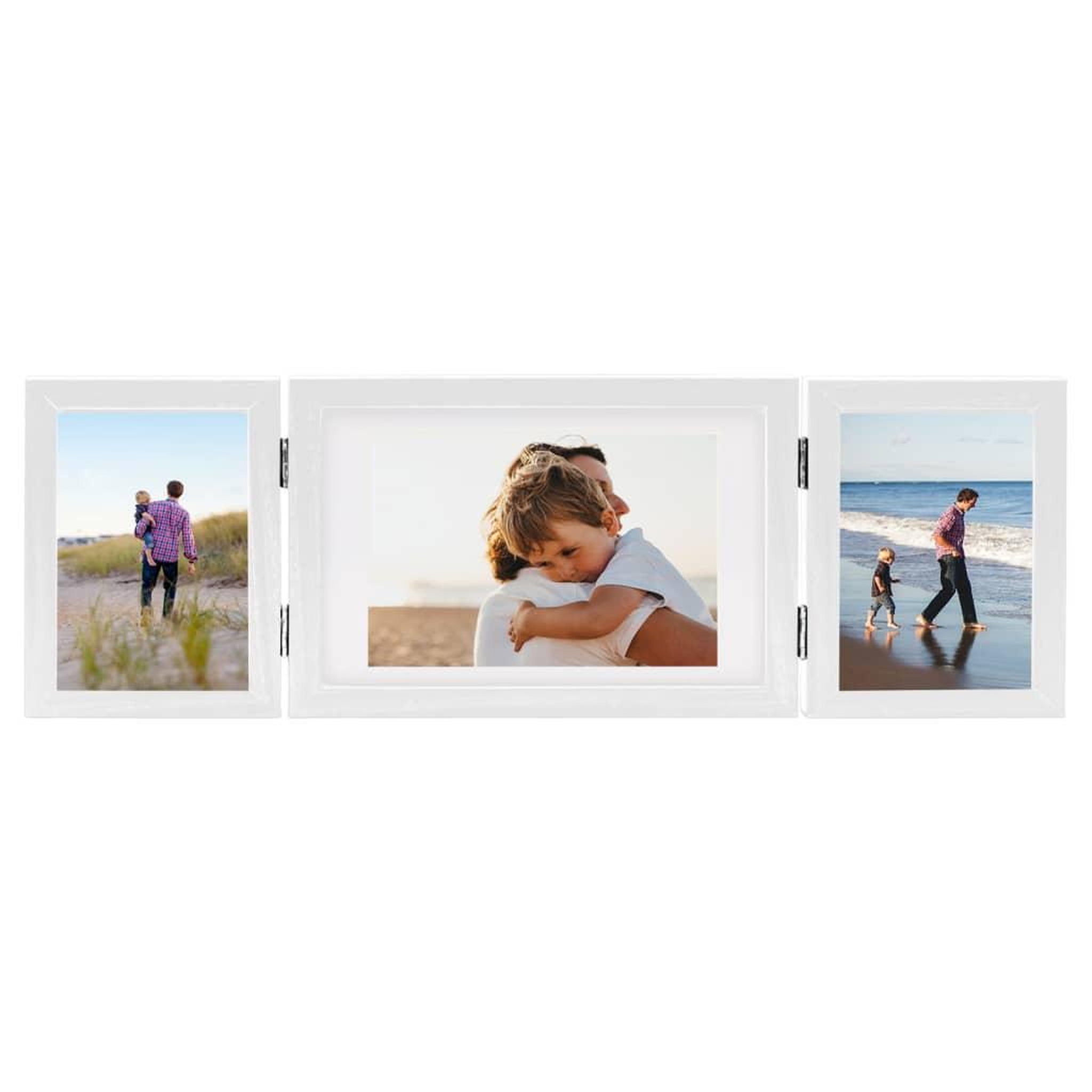 Voir la diapositive 2 : VIDAXL Cadre photo depliable Blanc 28x18 cm+2x(13x18 cm)
