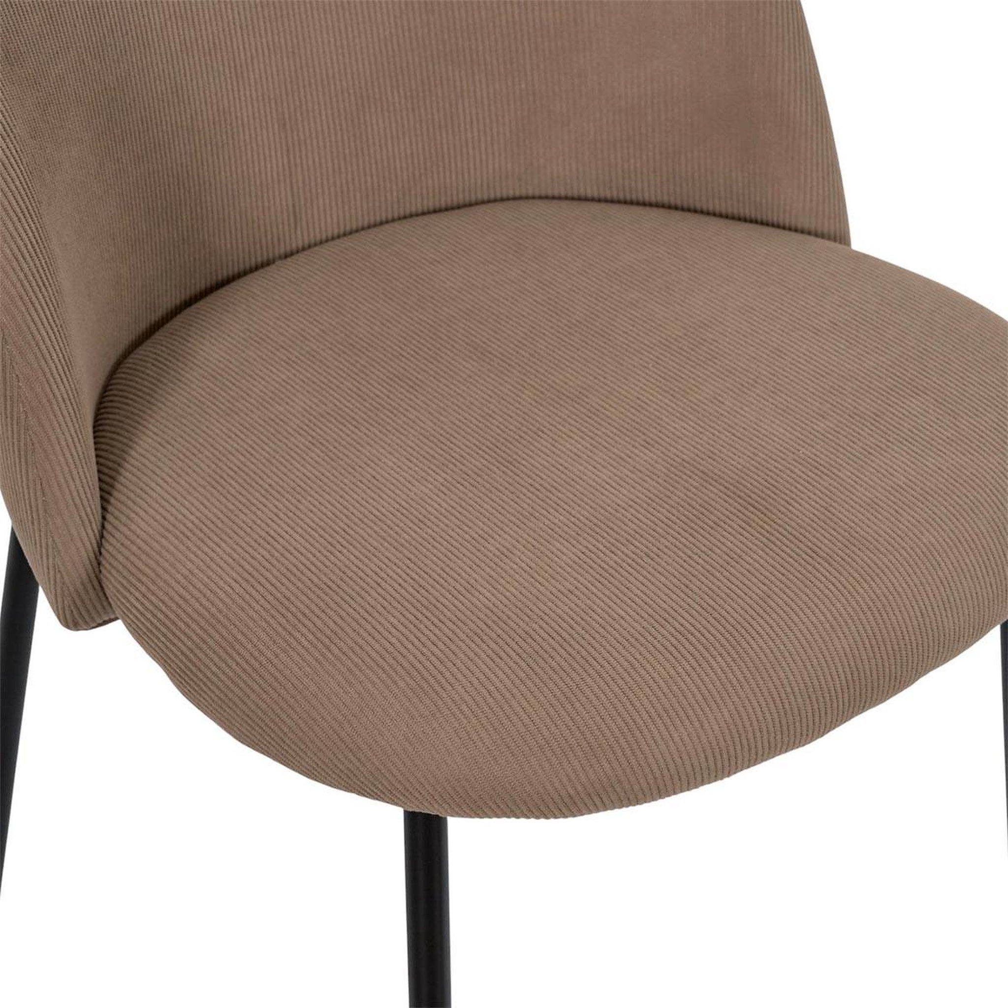 Voir la diapositive 6 : The Home Deco Factory Lot de 4 chaises côtelées arches  jules  78cm taupe