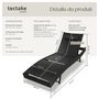 Voir la diapositive 6 : tectake Bain de soleil en rotin résistant et anti-UV noir