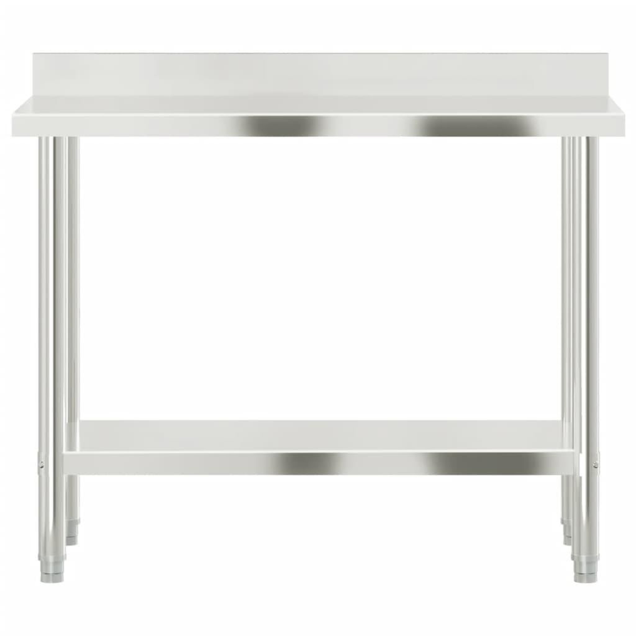 Voir la diapositive 5 : VIDAXL Table de travail de cuisine avec dosseret 110x55x93 cm inox