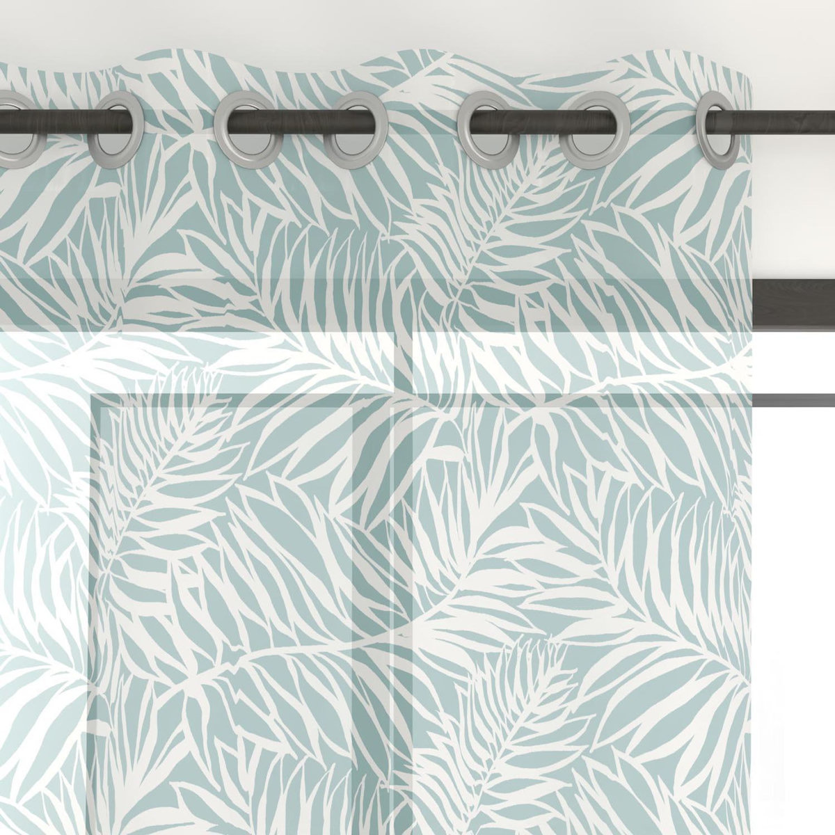 SOLEIL D'OCRE Voile à oeillets imprimé en polycoton 135x250 cm GUYANE, par Soleil d'Ocre