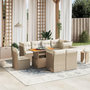 Voir la diapositive 1 : VIDAXL Salon de jardin avec coussins 9 pcs beige resine tressee