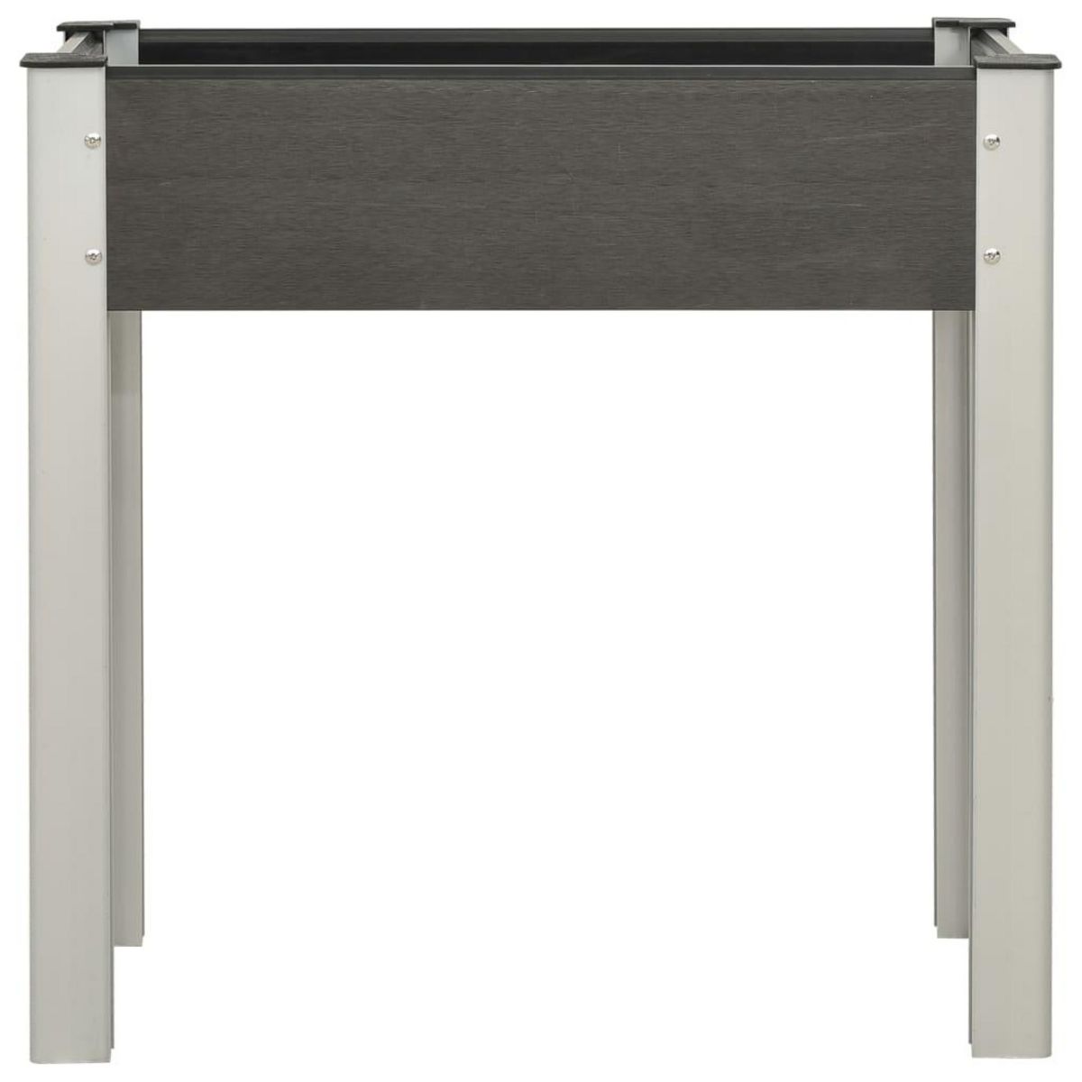 VIDAXL Lit sureleve de jardin 75x40x75 cm WPC Gris