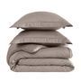 Voir la diapositive 4 : Sensei Maison Housse de couette rayée réversible satin de coton VERSALUXE