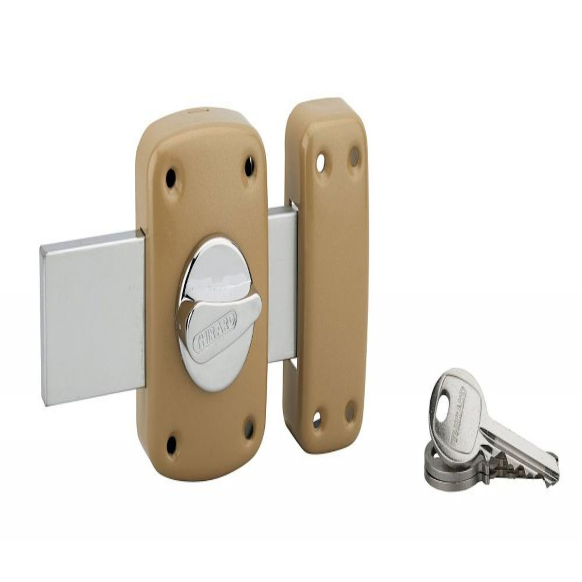 THIRARD Verrou corvette bouton/cylindre 30p160, bronze