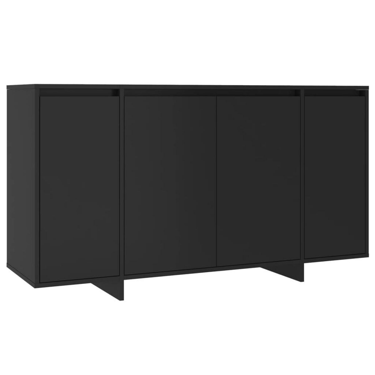 VIDAXL Buffet noir 135x41x75 cm bois d'ingenierie