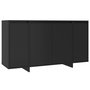 Voir la diapositive 2 : VIDAXL Buffet noir 135x41x75 cm bois d'ingenierie