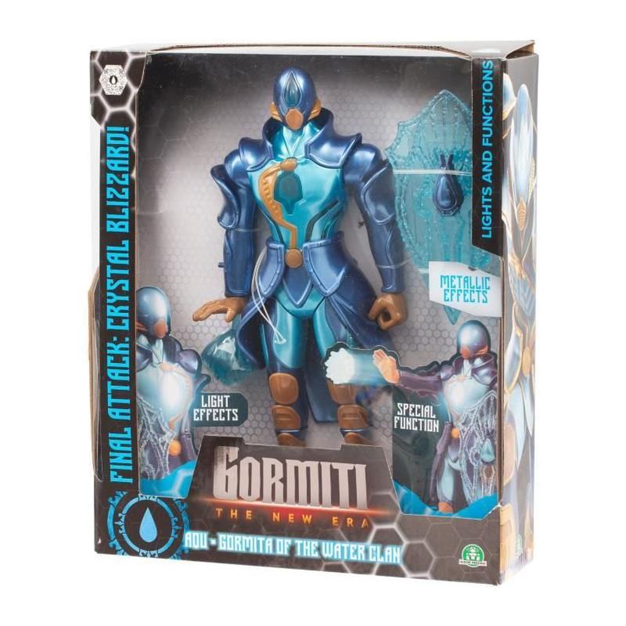 GENERIQUE Figurine articulée - GORMITI - Gormiti avec attaque lumineuse Eau - Aqu - 27 cm - a partir de 4 ans - GRV071