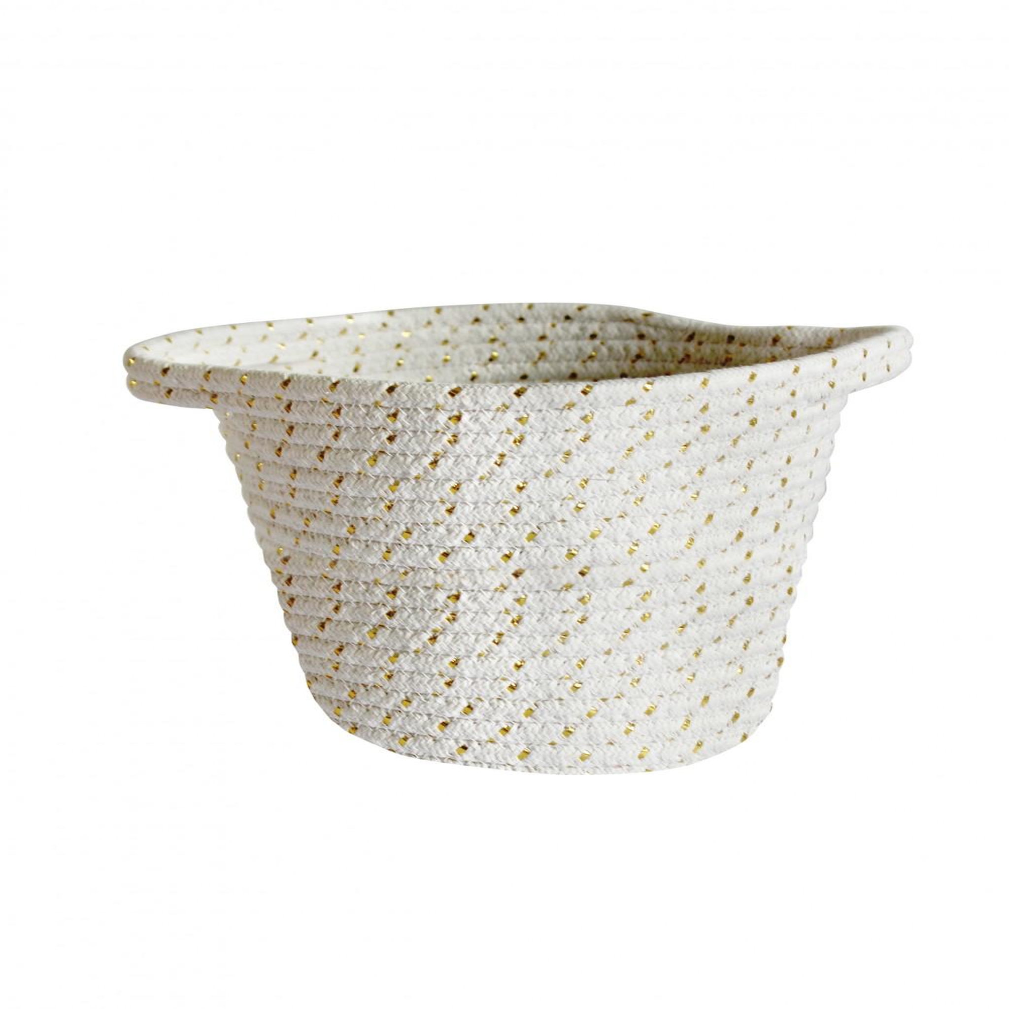 CENTRALE BRICO H.17 x l.21 x P.17 cm  blanc et or, Cordou