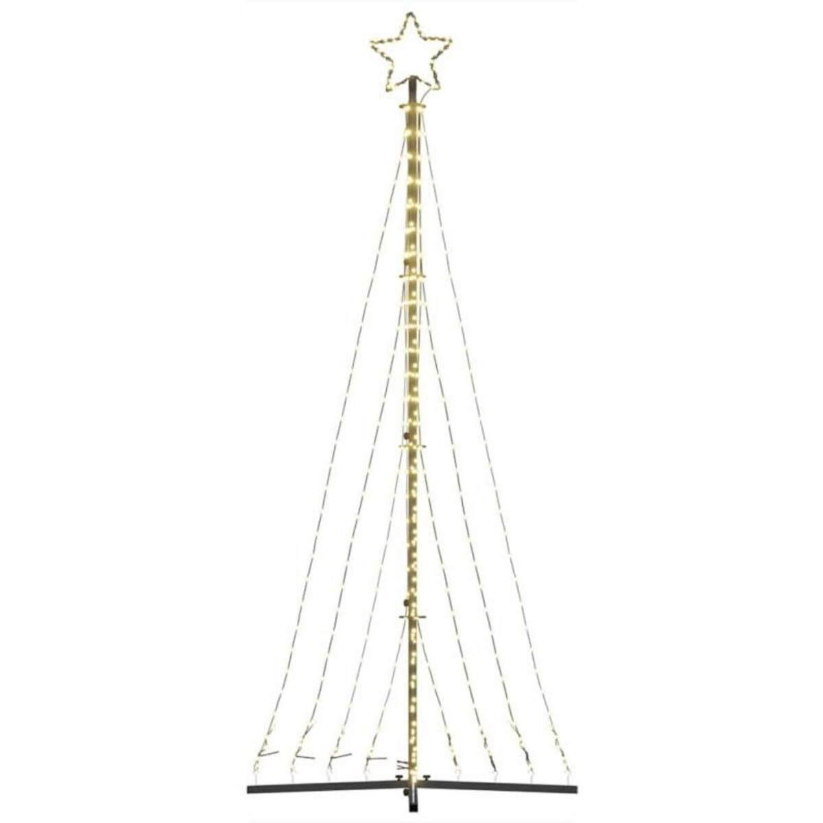 VIDAXL Guirlande de sapin de Noël 447 LED blanc chaud 249 cm