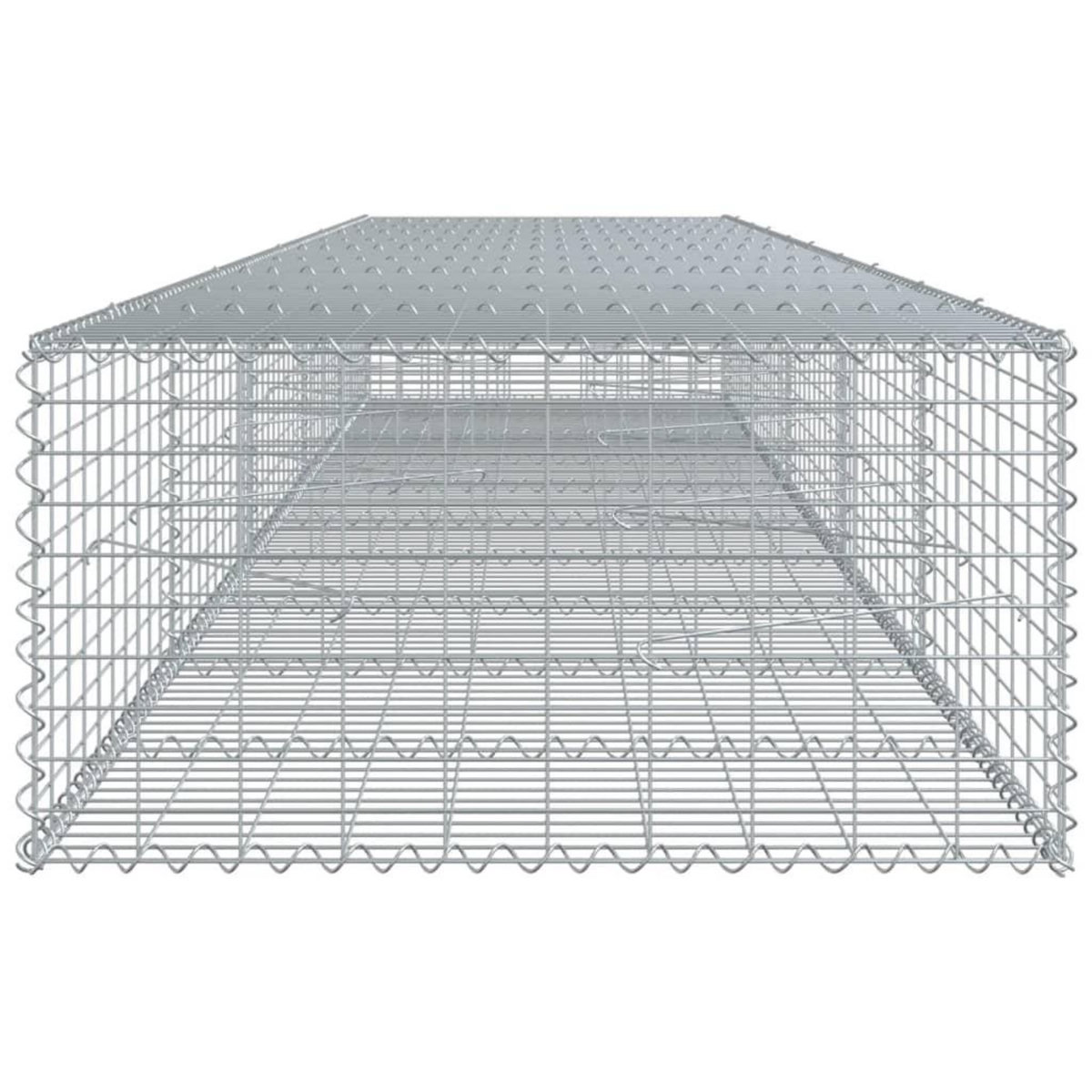 VIDAXL Panier gabion avec couvercle 500x100x50 cm fer galvanise