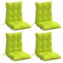 Voir la diapositive 3 : VIDAXL Coussins de chaise a dossier bas lot de 4 vert vif