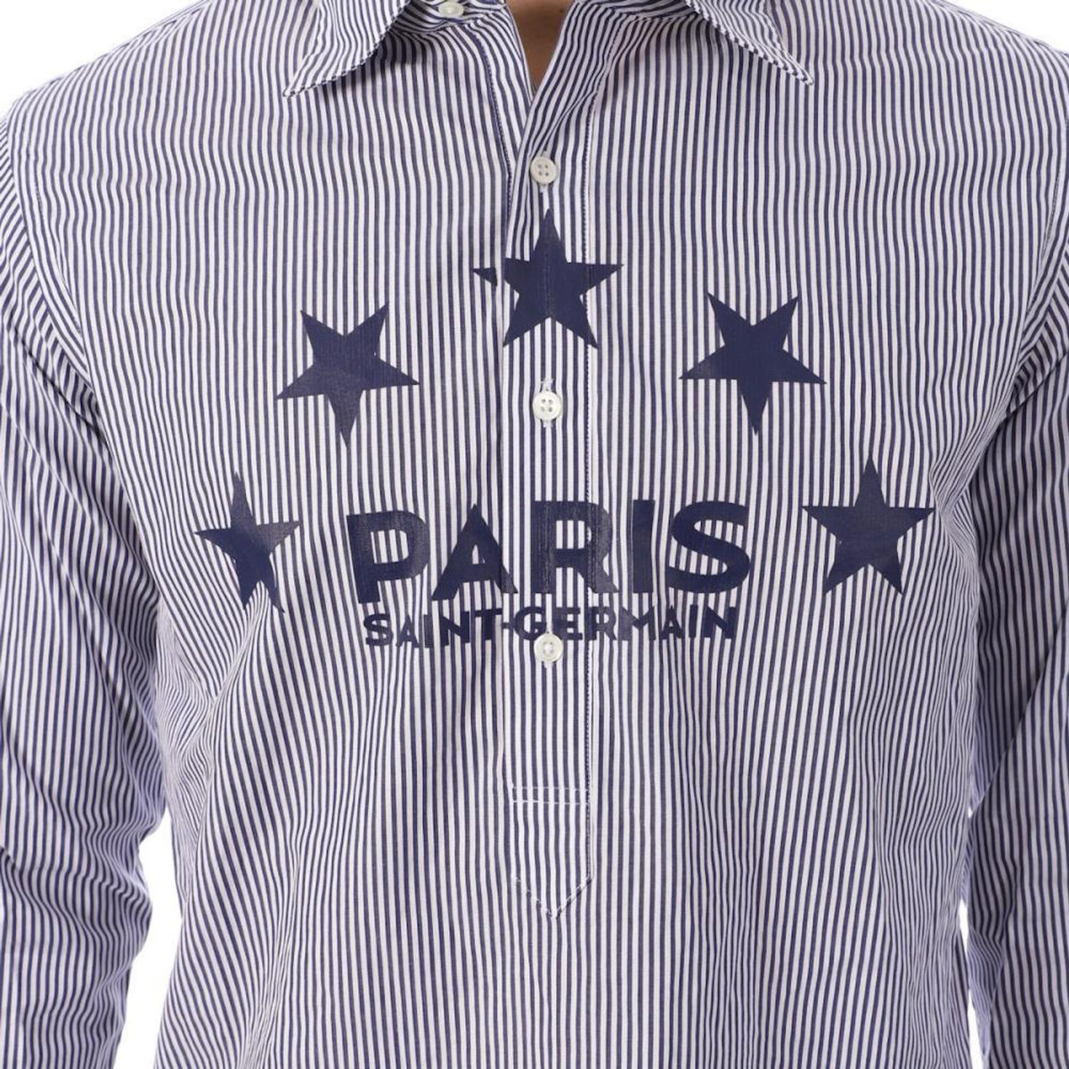 PSG PSG Chemise à Rayures Marine Homme PSG 109