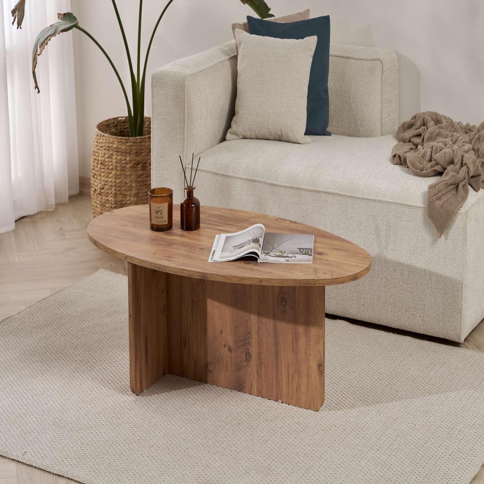 Voir la diapositive 2 : Habitat et Jardin Table basse en bois  orba  - 120 x 65 x 40 cm - pin atlantique