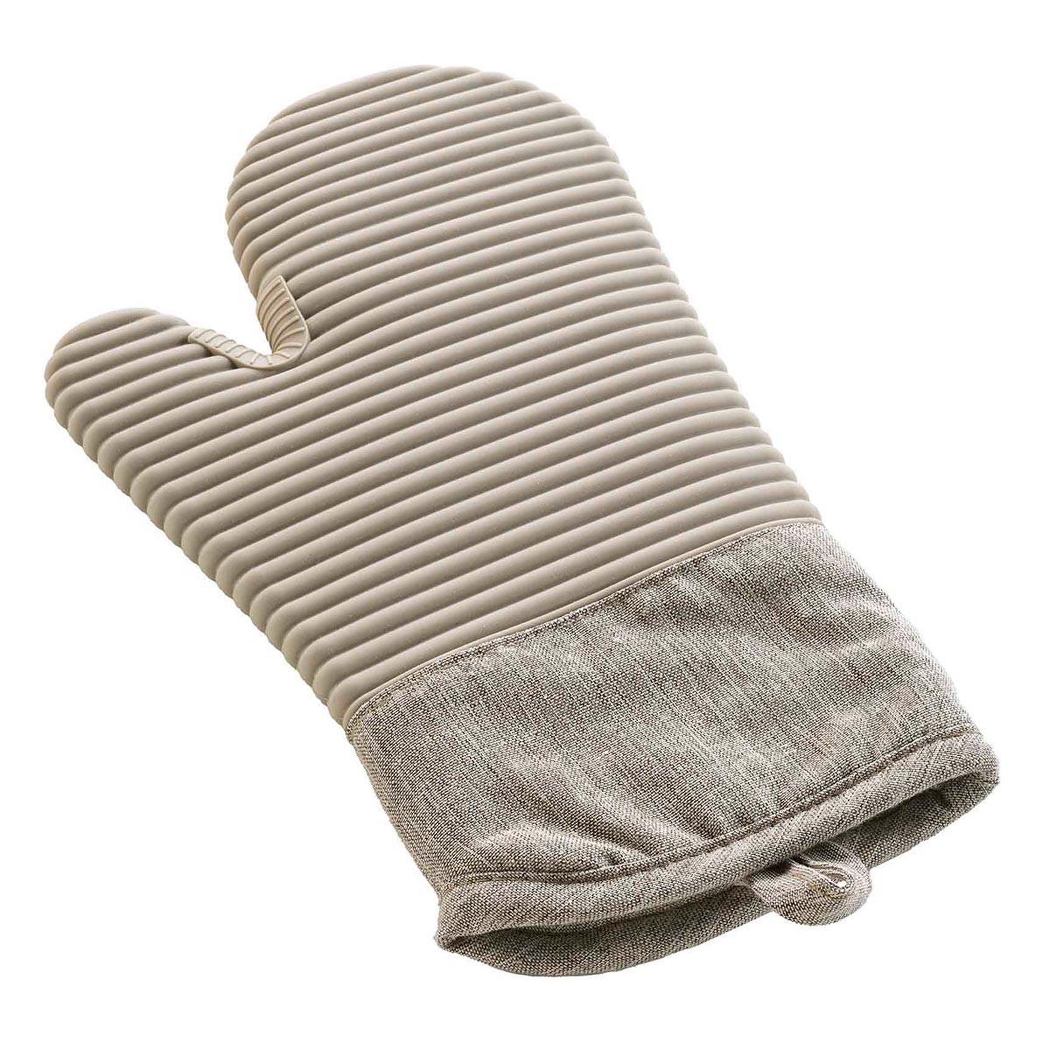 Douceur d'Intérieur Gant de Cuisine Ambidextre  Adam  30cm Beige Lin