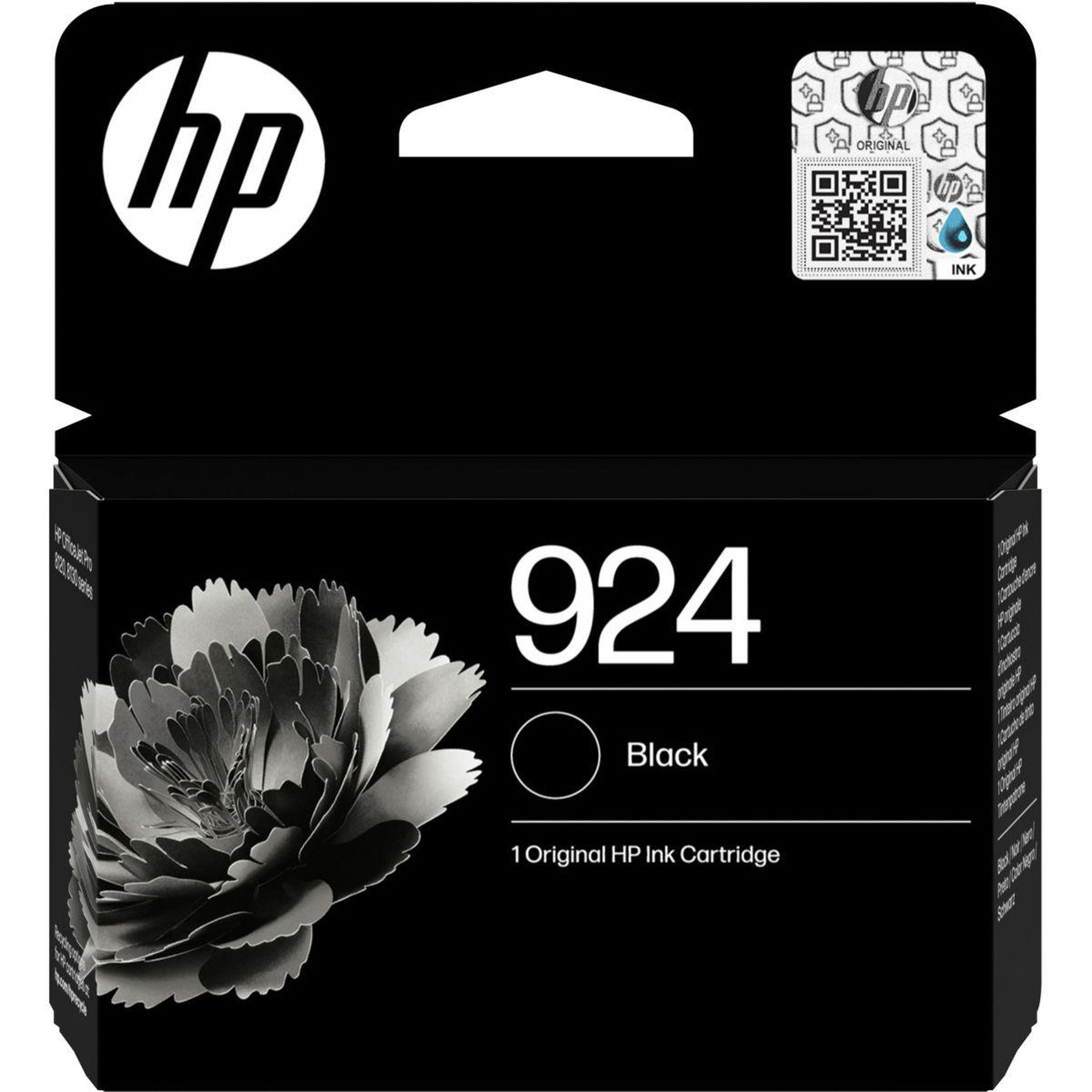 HP Cartouche d'encre originale 924 noire standard - 6s8s8ae