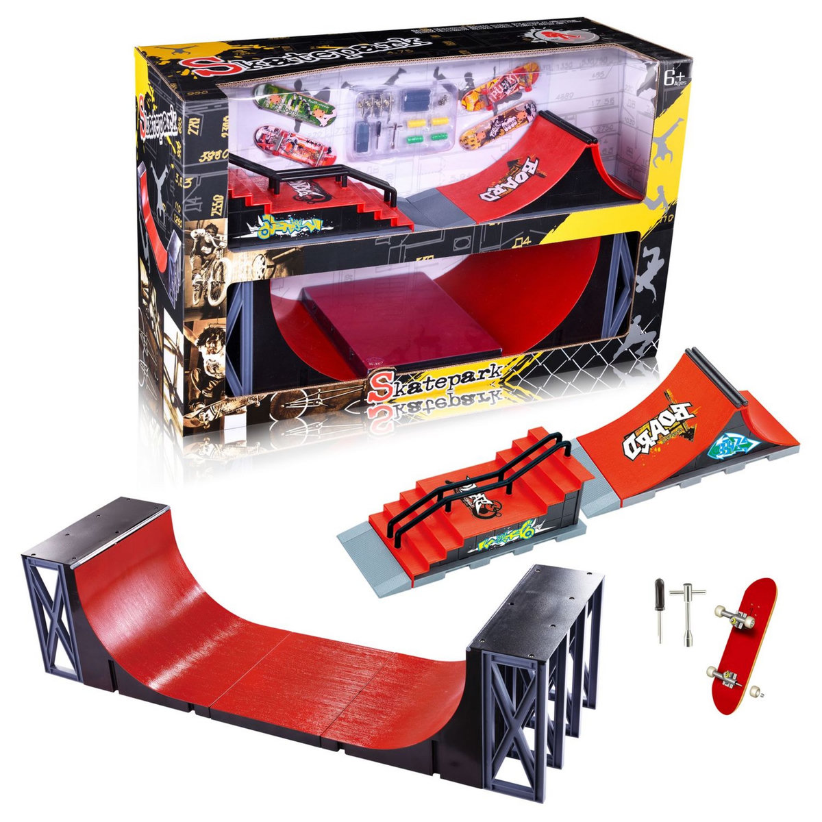 Coffret cadeau Géant Skatepark  Rampe + Half Pipe - 6303501006