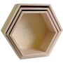 Artemio 3 étagères hexagone en bois