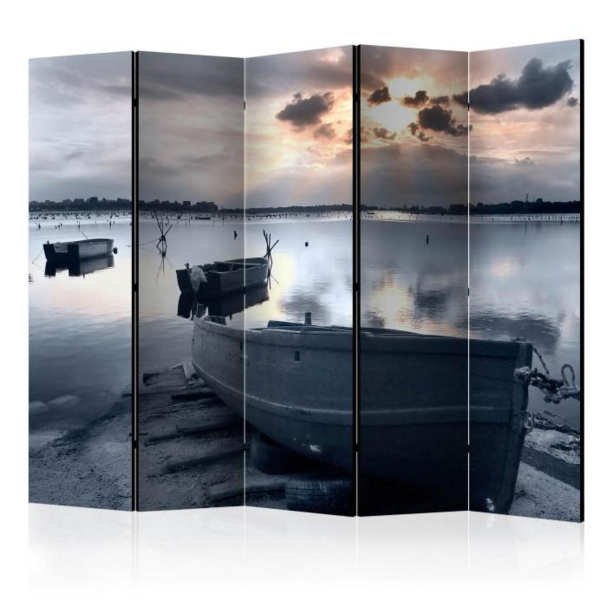 Paris Prix Paravent 5 Volets  Little Port Boats  172x225cm