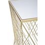 Voir la diapositive 4 : Paris Prix Table d'Appoint Carrée Design  Lines  100cm Or