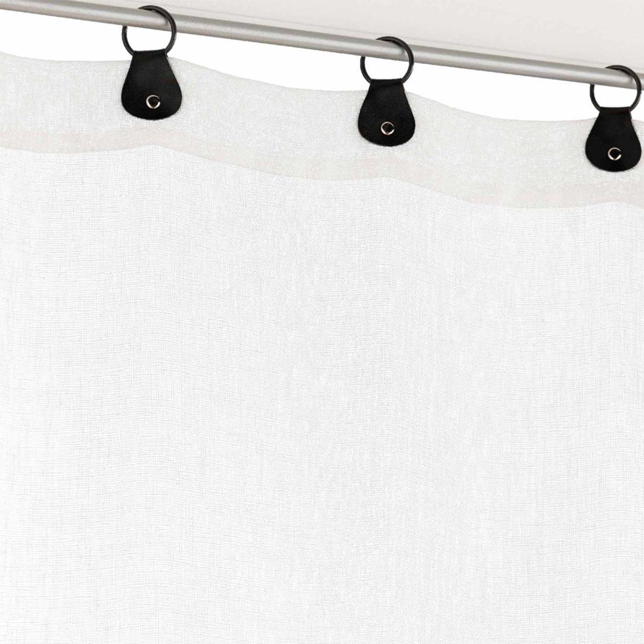 Voir la diapositive 2 : Douceur d'Intérieur Paire de voilages à anneaux  linka  60x120cm blanc