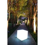 Lumisky Cube lumineux tabouret filaire pour extérieur LED - LUMISKY - Carry W40 - Blanc - 10W - Hauteur 40cm