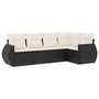 Voir la diapositive 2 : VIDAXL Salon de jardin 5 pcs avec coussins noir resine tressee