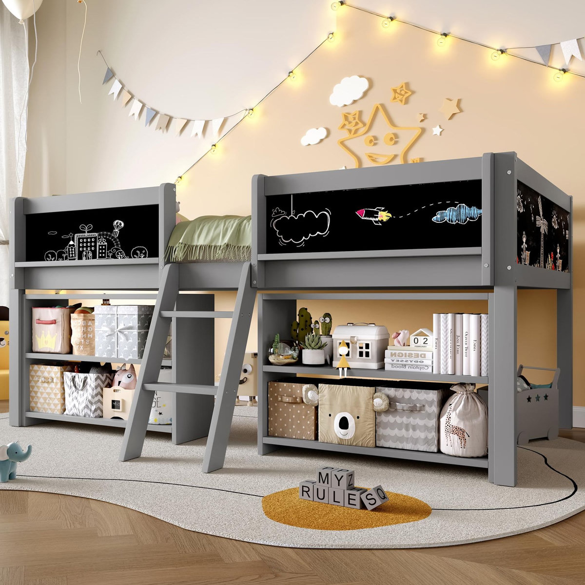 MERAX Lit mezzanine enfant