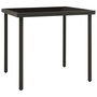 Voir la diapositive 2 : VIDAXL Table a dîner d'exterieur Anthracite 80x80x72 cm Verre et acier