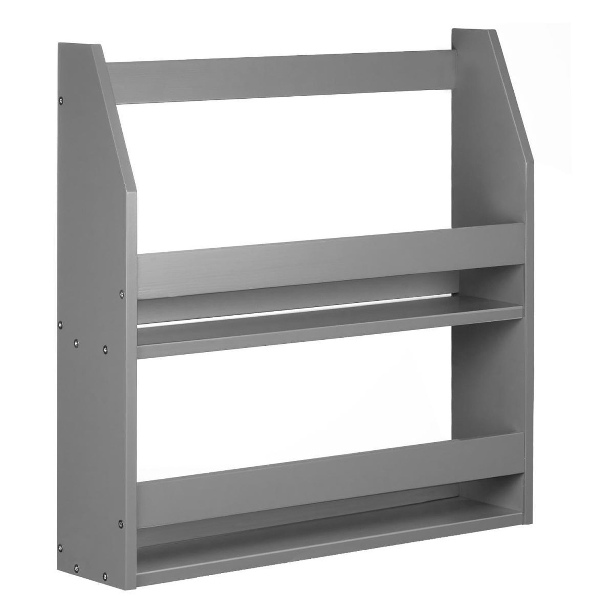 HomeStyle4U Etagère murale suspendue en bois Gris