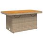 Voir la diapositive 2 : VIDAXL Table de jardin beige 90x55x71 cm resine tressee et bois acacia