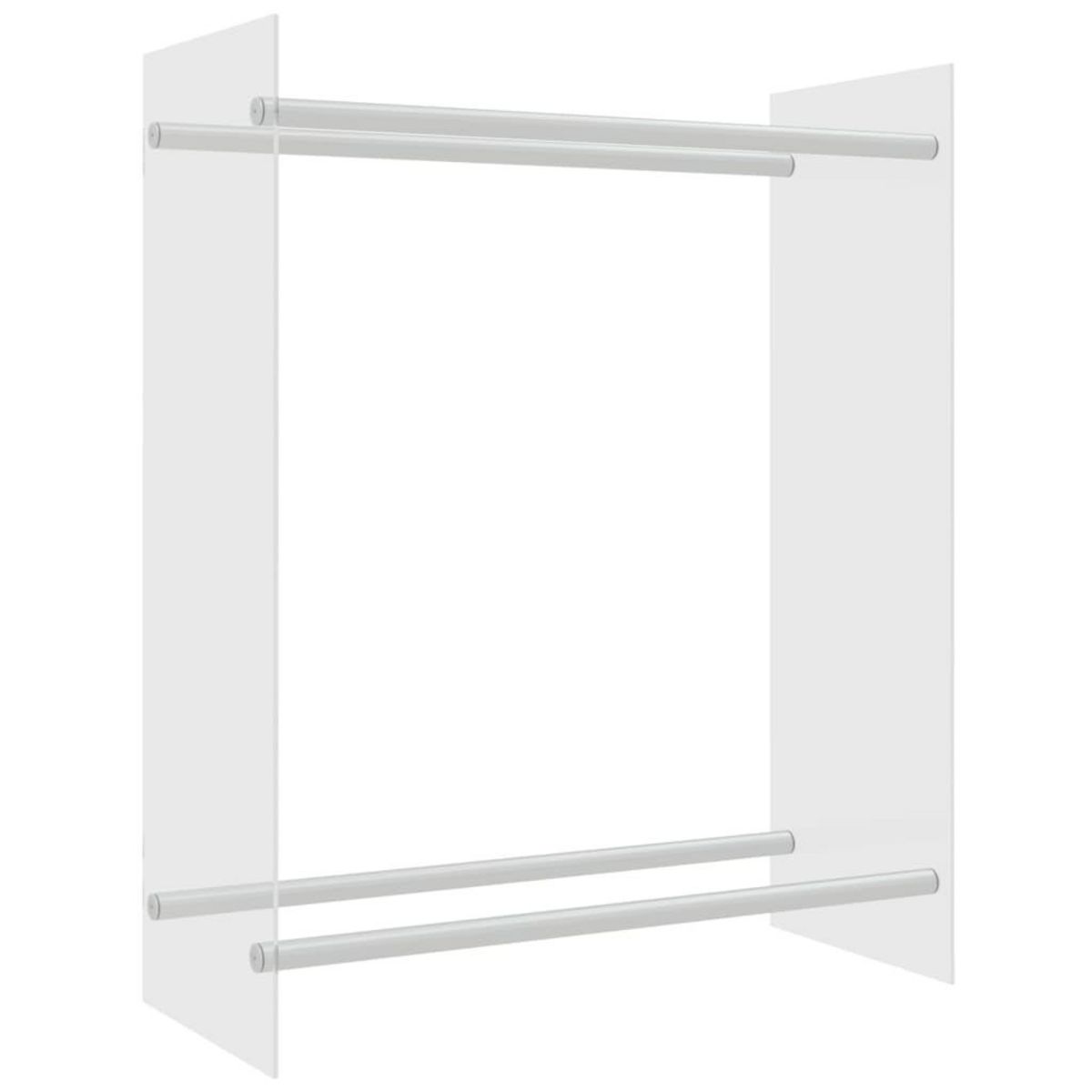VIDAXL Portant de bois chauffage Transparent 80x35x100 cm Verre trempe