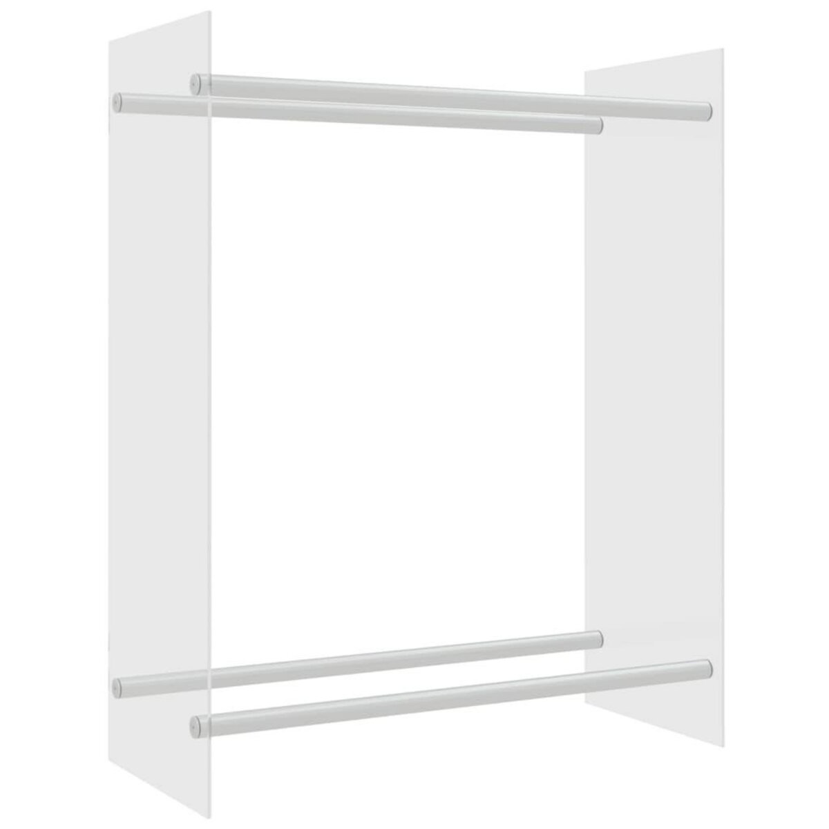 VIDAXL Portant de bois chauffage Transparent 80x35x100 cm Verre trempe