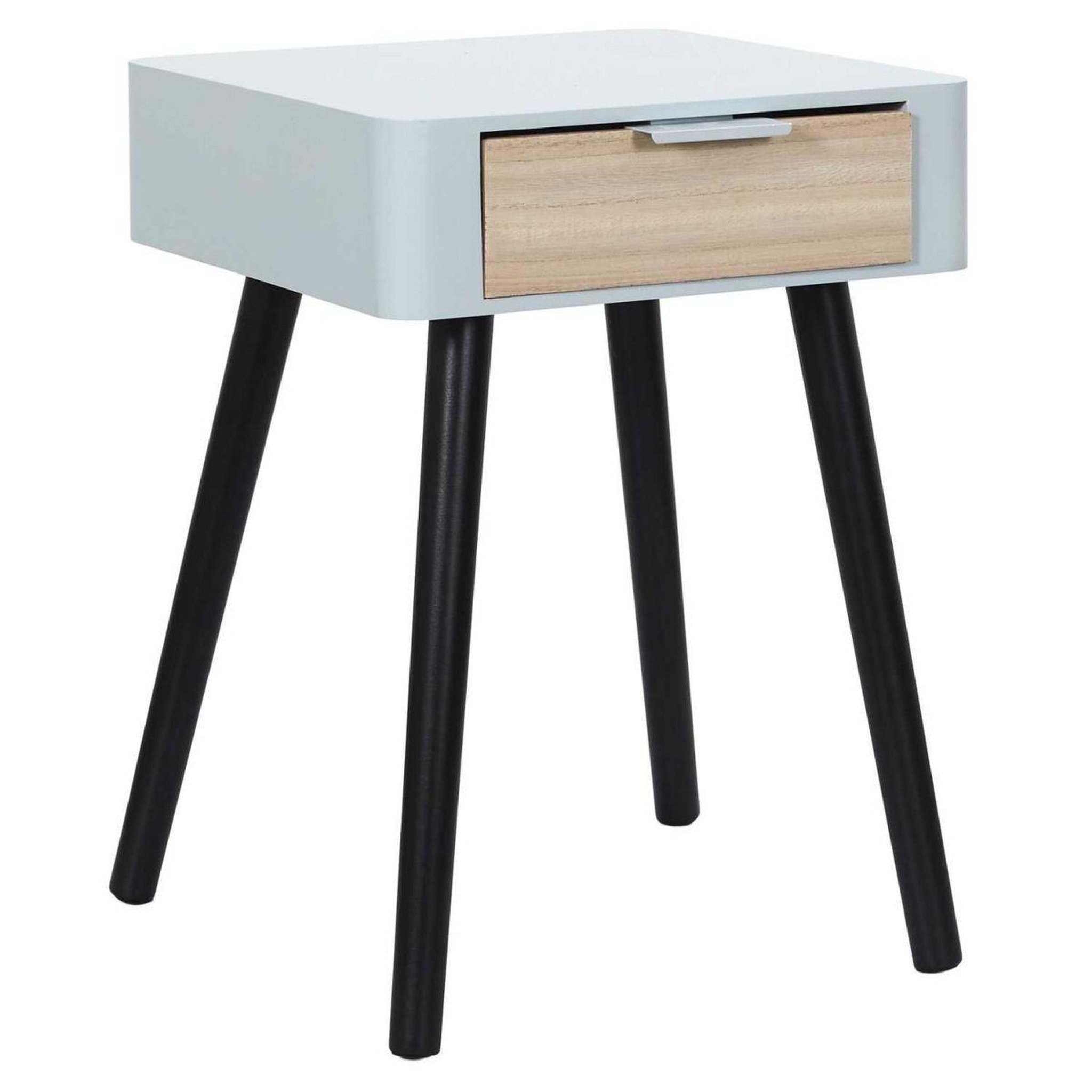 The Home Deco Factory Table de chevet 1 tiroir  bois  48cm gris