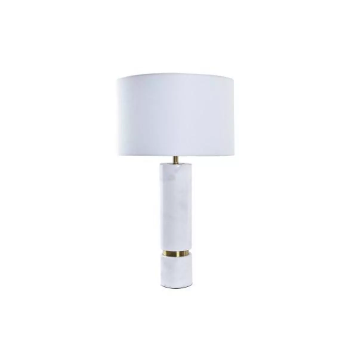 MARKET24 Lampe de bureau DKD Home Decor Doré Blanc 220 V 50 W Moderne (41 x 41 x 76 cm)