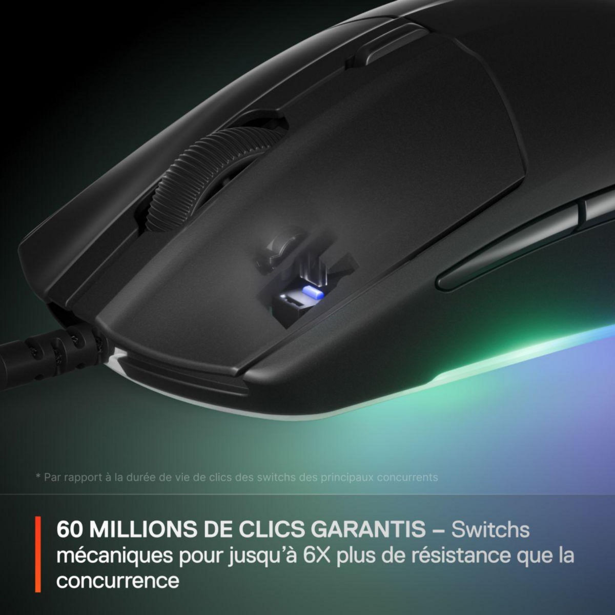 STEEL SERIES Souris Gamer Filaire Rival 3 Gen 2 Noir