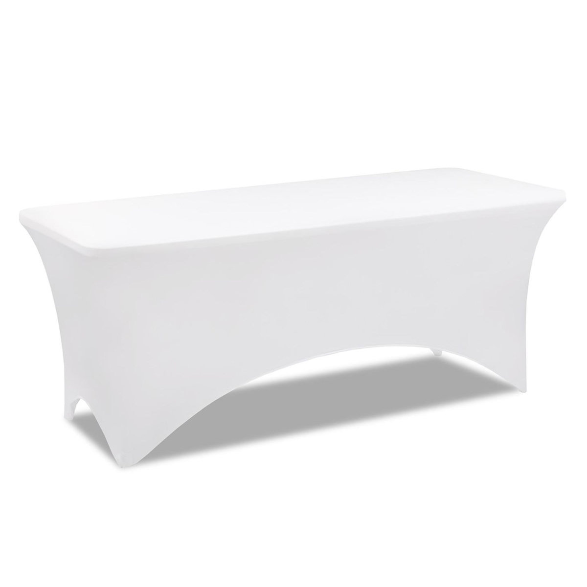 ID MARKET Housse blanche pour table pliante 180 CM