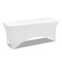 Voir la diapositive 1 : ID MARKET Housse blanche pour table pliante 180 CM