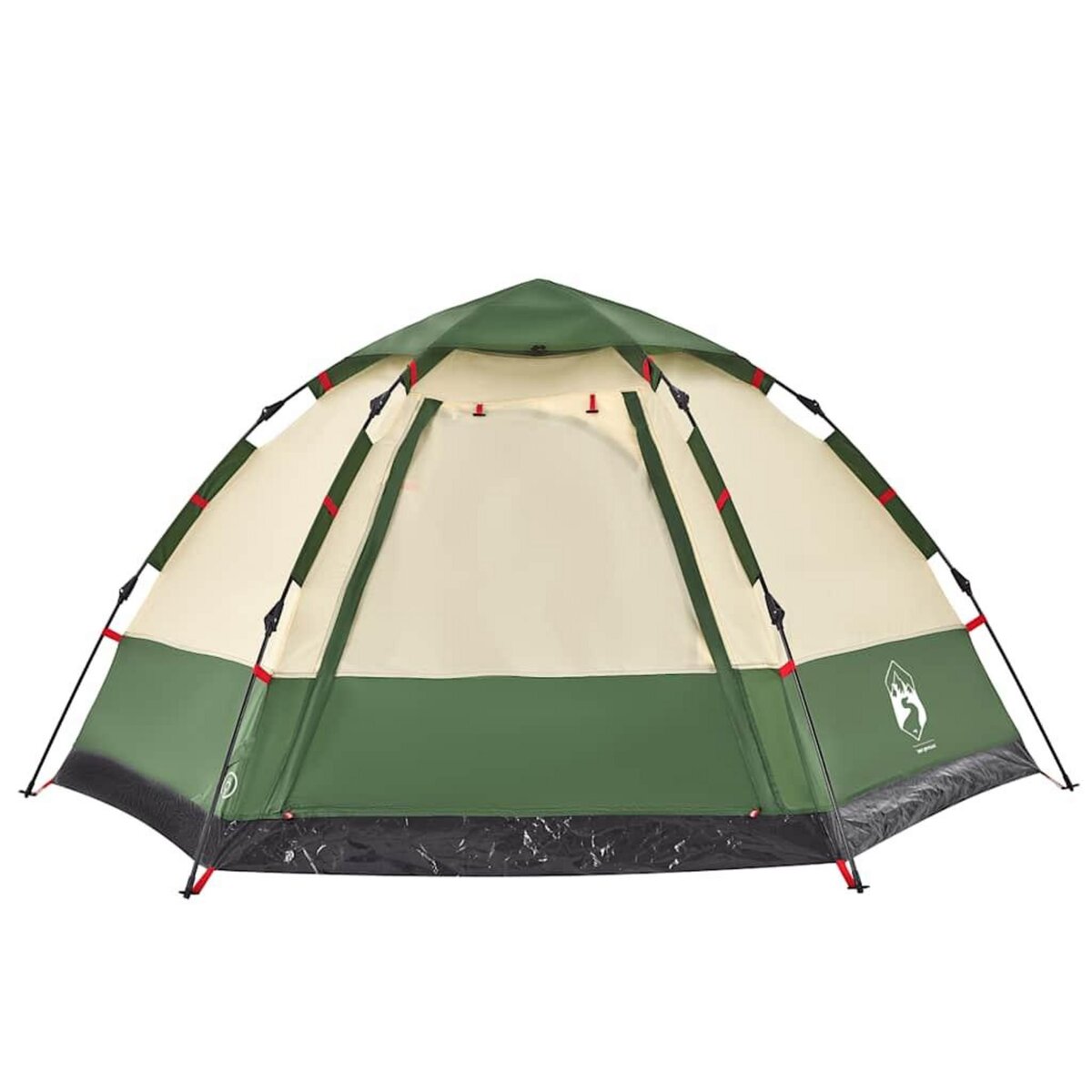VIDAXL Tente de camping cabine 4 personnes vert liberation rapide