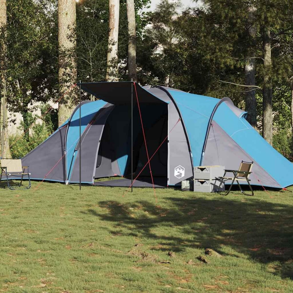 VIDAXL Tente familiale a dome 6 personnes bleu impermeable