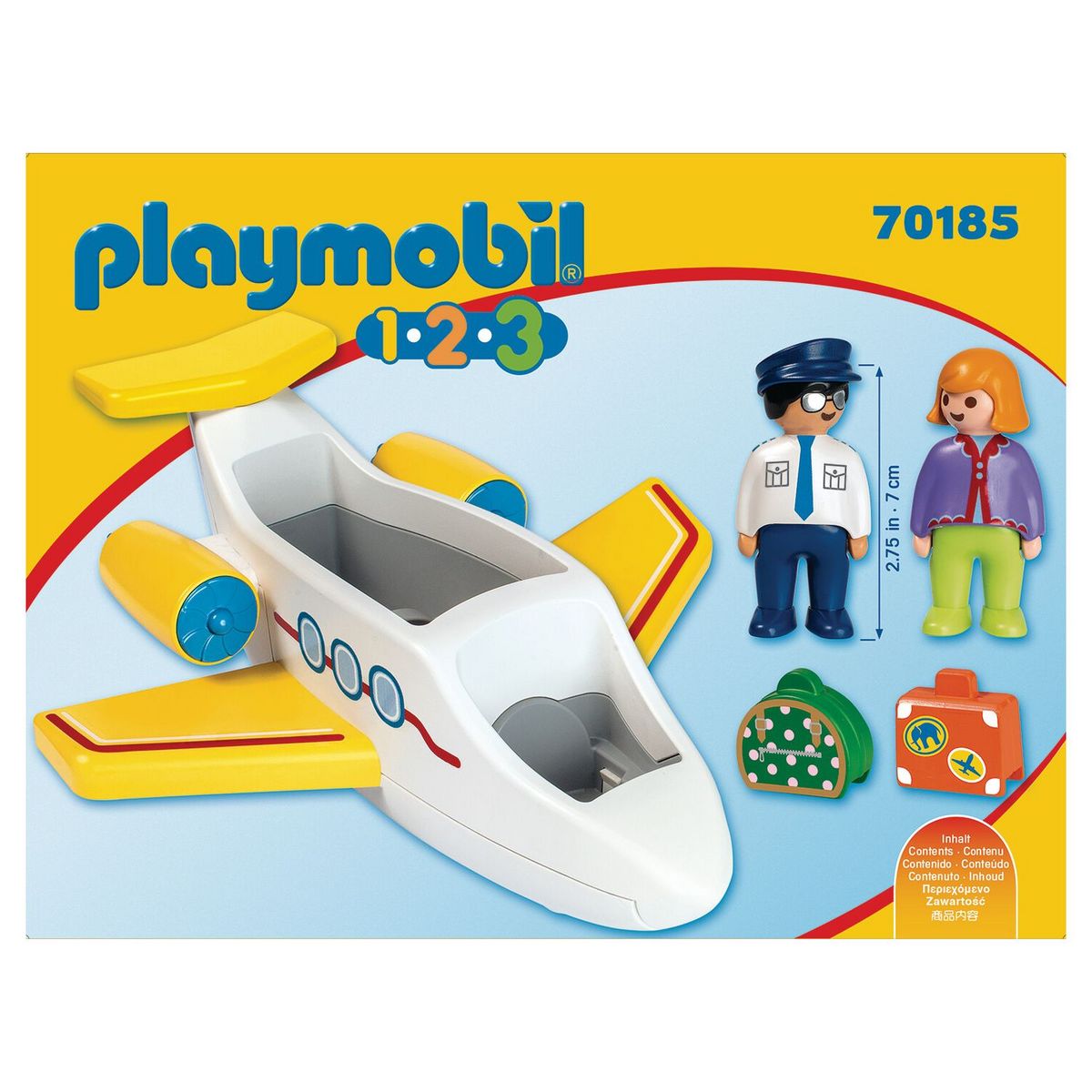 PLAYMOBIL 70185 - 1.2.3 - Avion avec pilote et vacancière