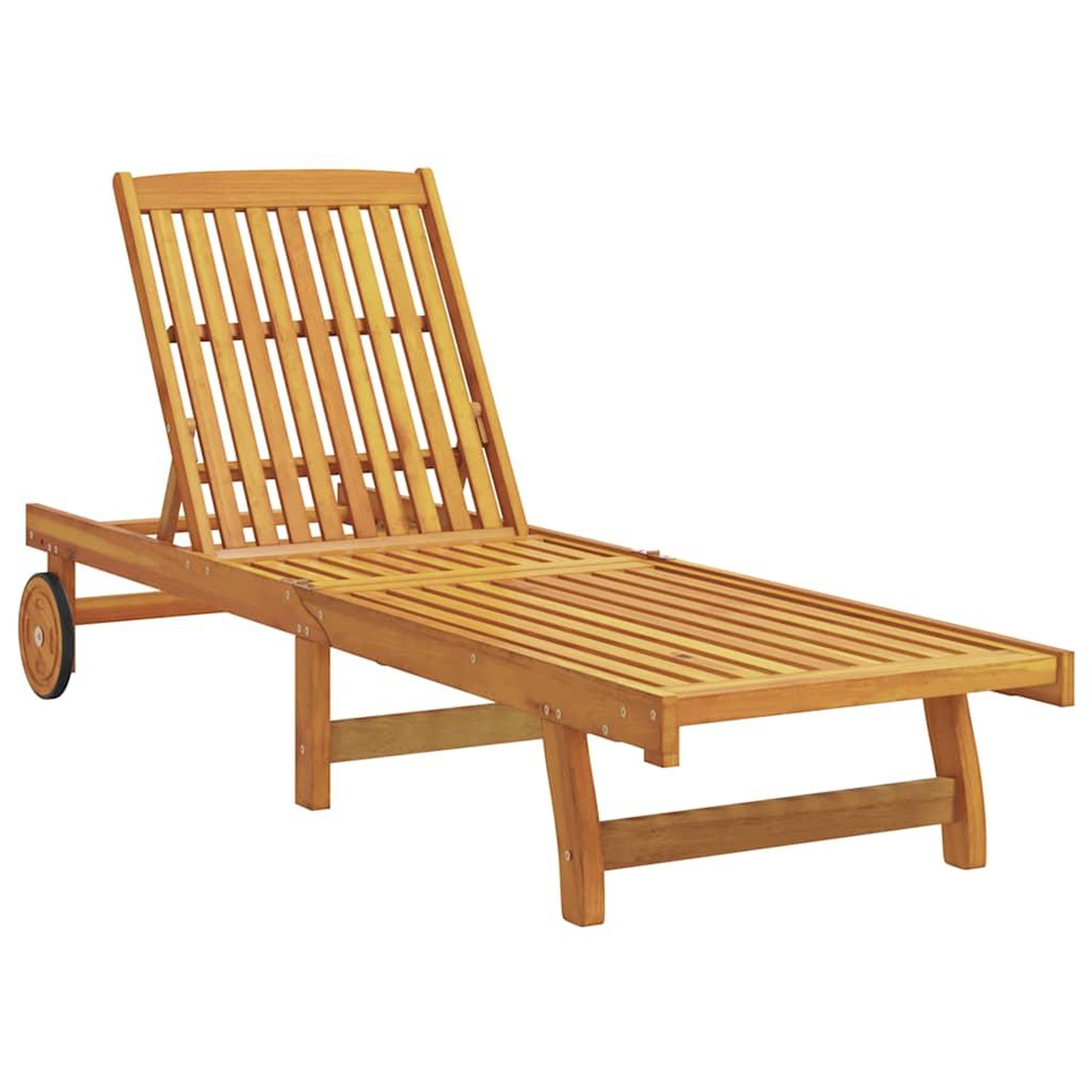 Voir la diapositive 4 : VIDAXL Chaise longue avec table bois massif d'acacia
