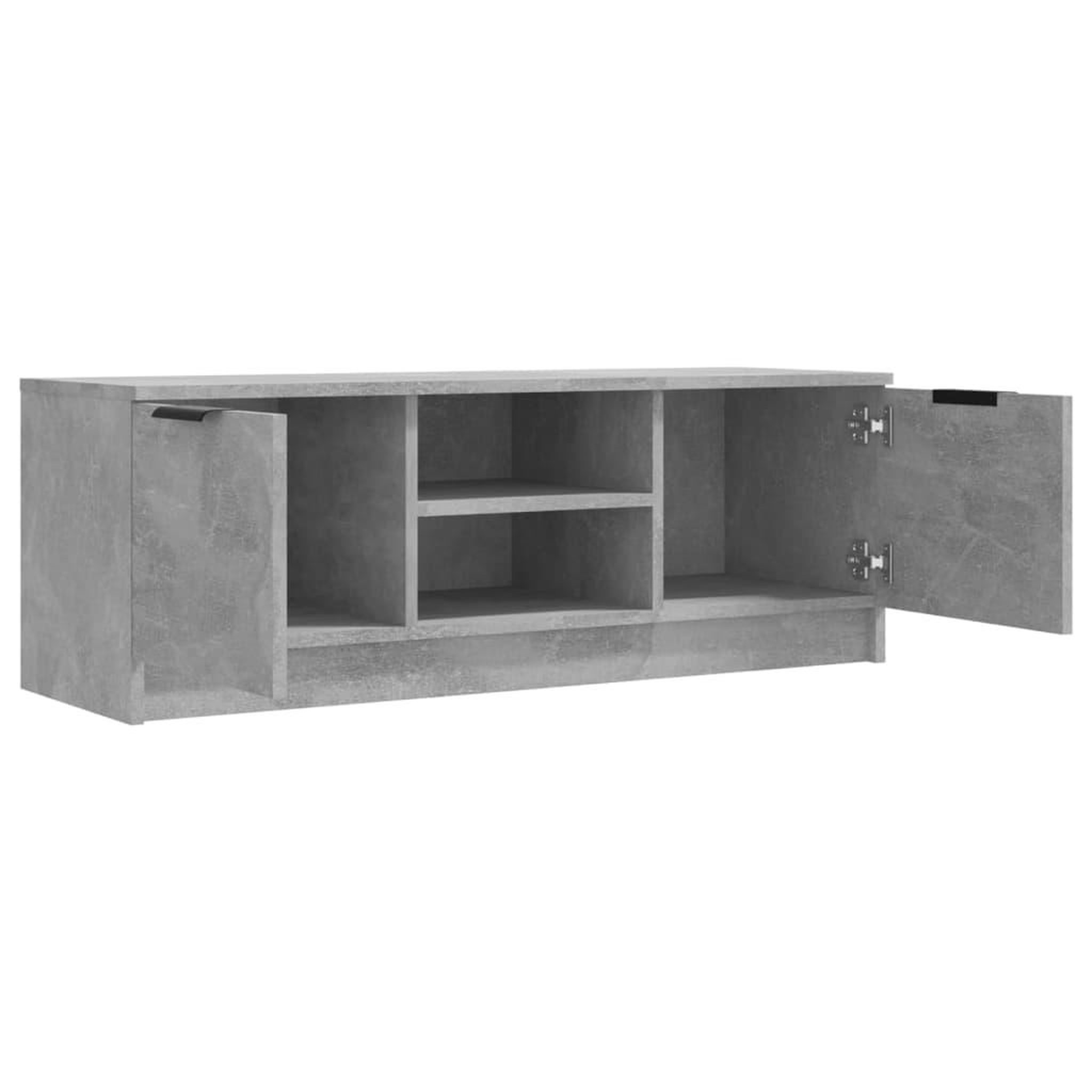 Voir la diapositive 4 : VIDAXL Meuble TV Gris beton 102x35x36,5 cm Bois d'ingenierie