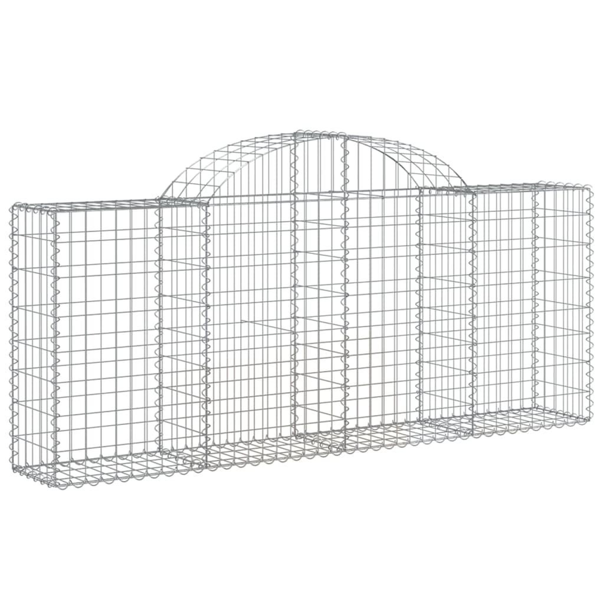 Voir la diapositive 3 : VIDAXL Paniers a gabions arques 9 pcs 200x30x80/100 cm Fer galvanise