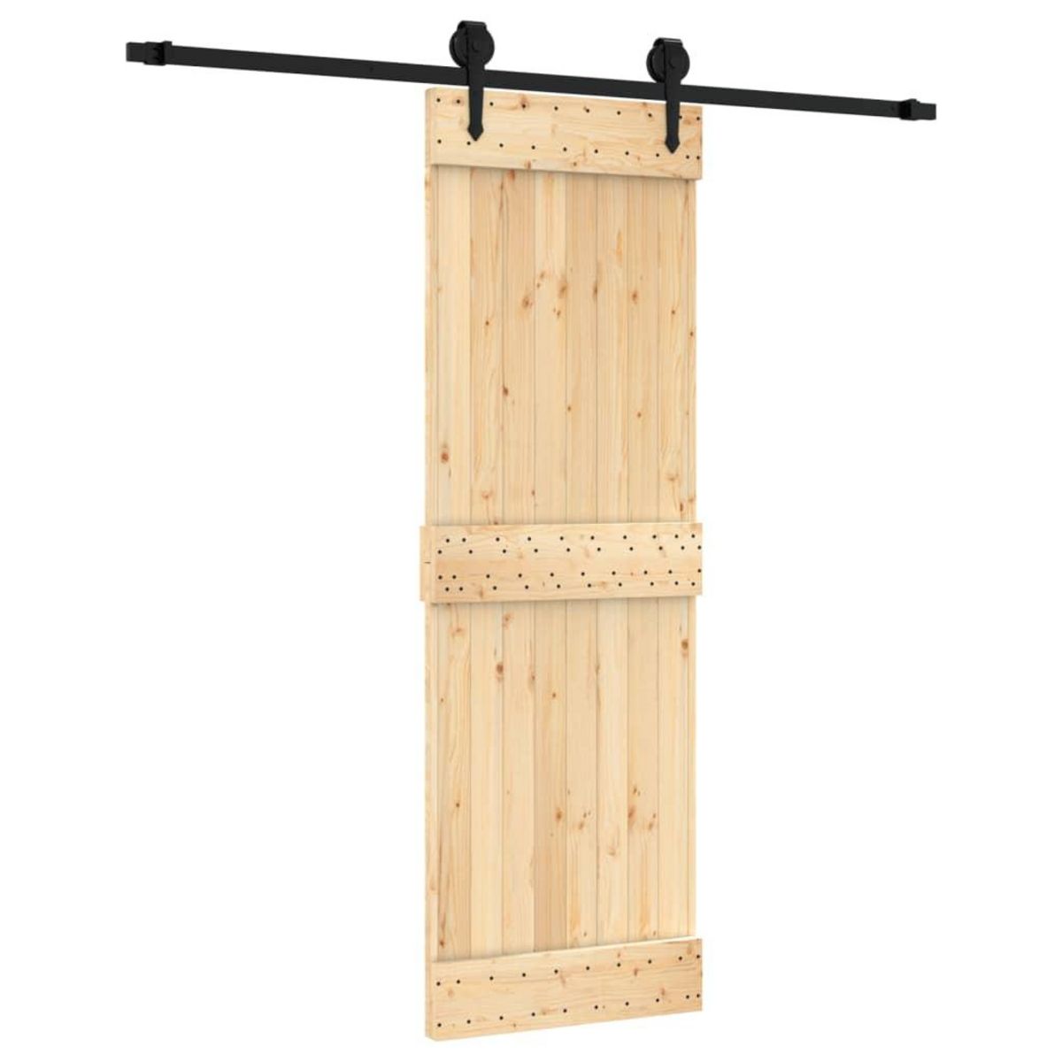 VIDAXL Porte coulissante et kit de quincaillerie 70x210 cm pin massif