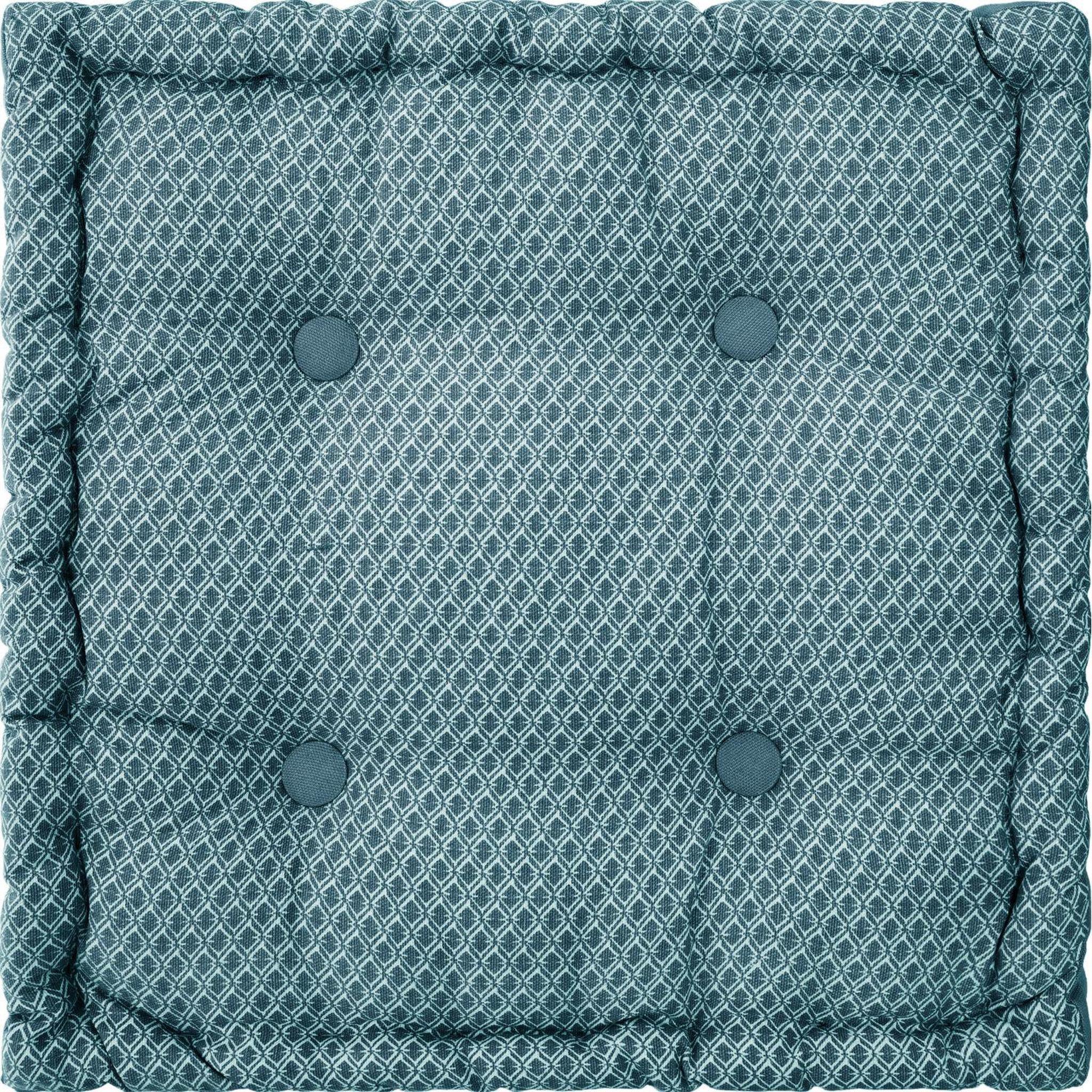 Voir la diapositive 2 : ATMOSPHERA Coussin de sol carré en coton à motif otto