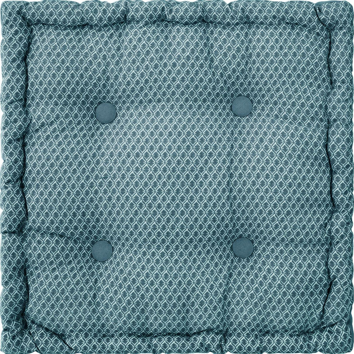 ATMOSPHERA Coussin de sol carré en coton à motif Otto