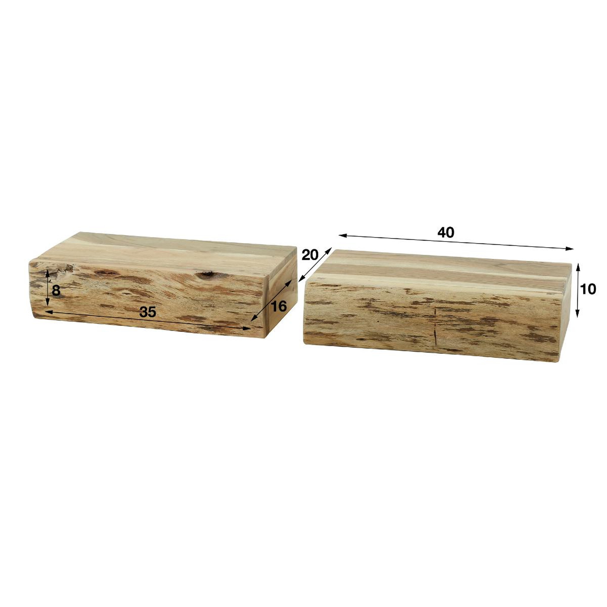 Voir la diapositive 6 : JLC KREATION Table de chevet en bois massif albero l 1 tiroir  (lot de 2)