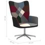Voir la diapositive 6 : VIDAXL Chaise de relaxation avec tabouret Patchwork Tissu